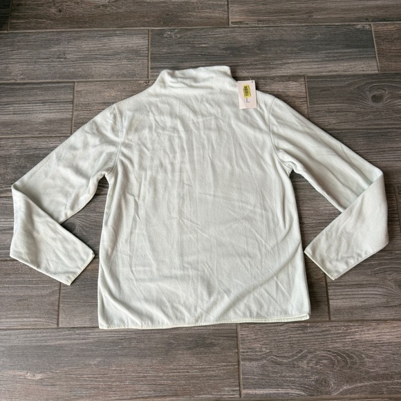 Westbound Sweaters - Westbound Womens Light Blue Fleece Mock Neck Long Sleeve Size S Comfort NormCore